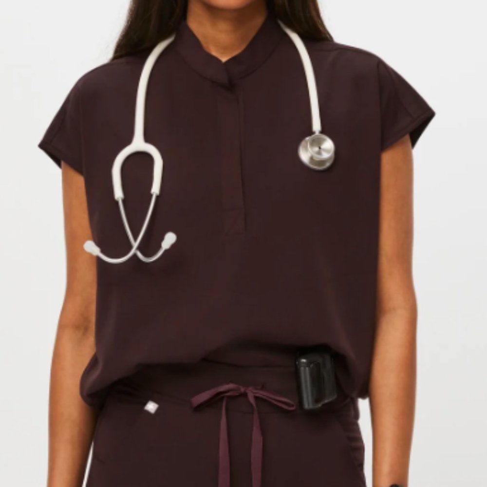 FIGS women's Espresso Rafaela™ - Oversized Scrub Top - S / Espresso